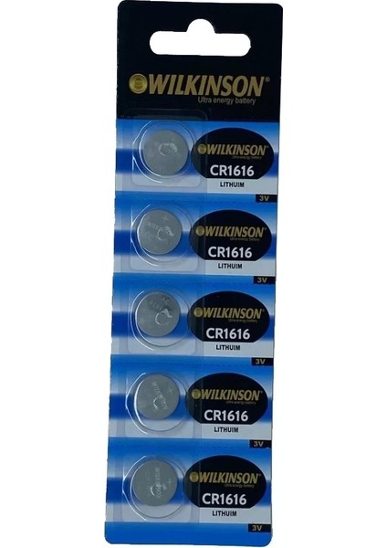 Wılkınson 1616 3V Lityum Düğme Pil 5'li Paket