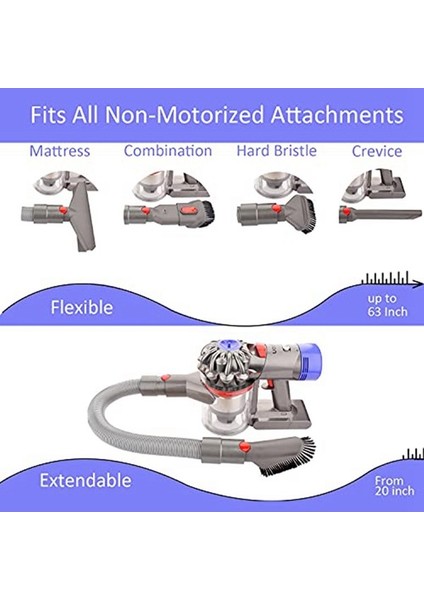Gorgeous Dyson Için Uzatma Hortumu ve Tetik Kilidi - Gri (Yurt Dışından)