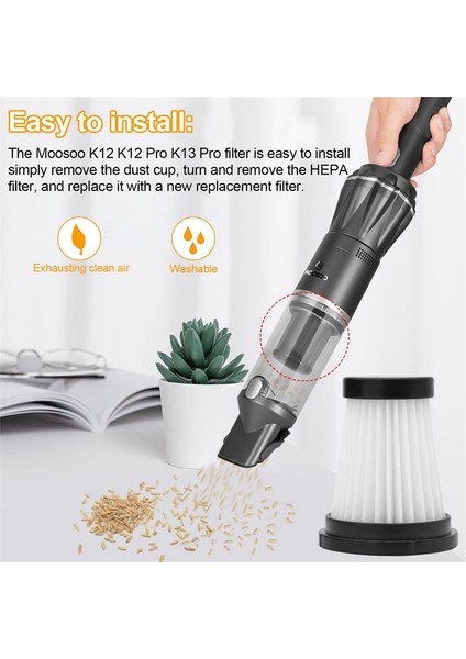 K12 Pro K13 Genius Invictus .0 X7 2.0 El Tipi Elektrikli Süpürge Için Hepa Filtresi Kablosuz Yedek (Yurt Dışından)