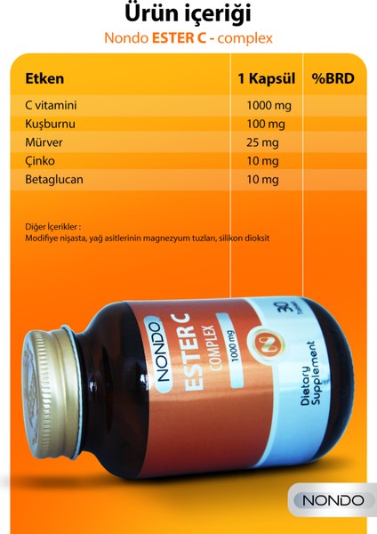 Ester C Complex 1000 mg 30 Emilebilir Tablet