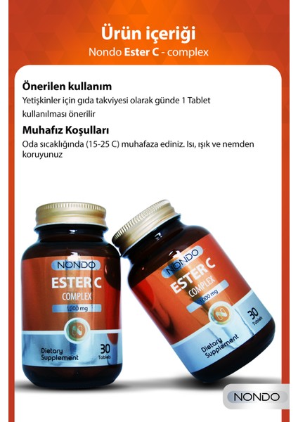 Ester C Complex 1000 mg 30 Emilebilir Tablet