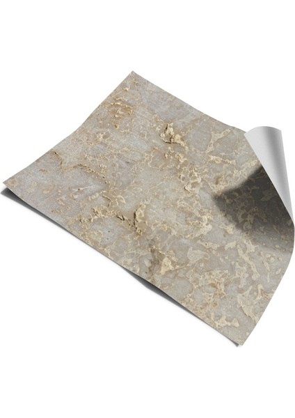 Mutfak Tezgah Arası Kendinden Yapışkanlı Folyo Kaplama Kahverengi Mermer Desen 60 cm x 100 cm modelleri