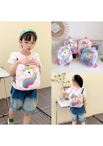 Rüya Unicorn Çizgi Film Peluş Sırt Çantası (Yurt Dışından) modelleri
