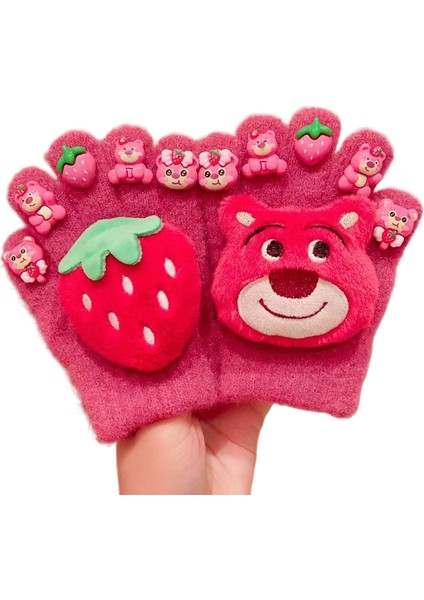 Çocuk Eldivenleri Kuromi Beş Parmaklı Sıcak Kadife Eldivenler (Yurt Dışından) fırsatları
