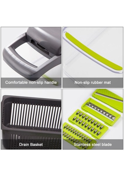 Çok Fonksiyonlu Sebze Kesici Rende 14 Parçalı Set (Yurt Dışından) fırsatları