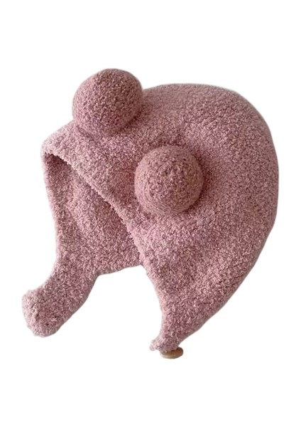 Sonbahar ve Kış Bebek Şapka Erkek ve Kadın Bebek Örme Peluş Şapka (Yurt Dışından)