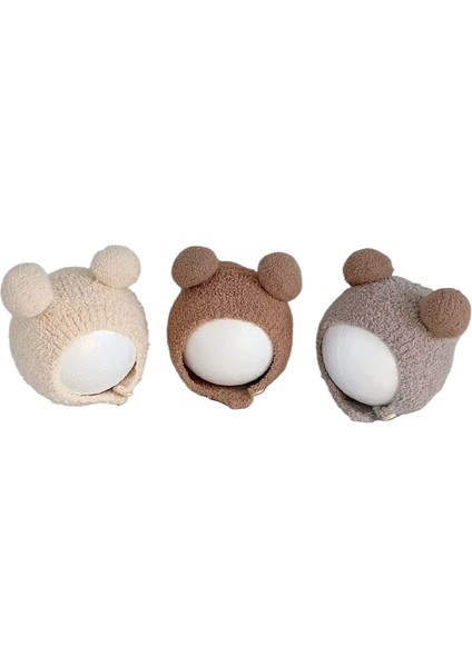 Sonbahar ve Kış Bebek Şapka Erkek ve Kadın Bebek Örme Peluş Şapka (Yurt Dışından)