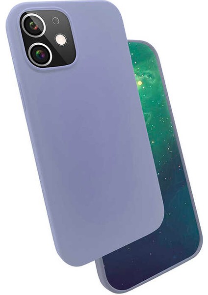 Apple iPhone 12 Mini Uyumlu Zore Silk Silikon-Lila
