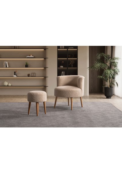 Panda Çay Seti Berjer ve Puf Takımı (Salon, Balkon, Ofis) (2) Li Takım