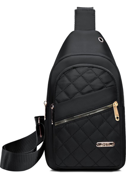 Naylon Kumaş Göğüs Çantası Bayanlar Elmas Omuz Crossbody Çanta Büyük Kapasiteli Bisiklet Göğüs Çantası (Yurt Dışından)