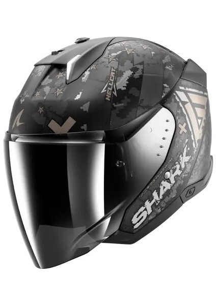 Skwal I3 Jet Hellcat Mat Açık Kask