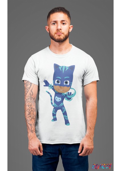 Pijimaske Piji Maske Catboy Karakter Characters Unisex Tişört T-Shirt