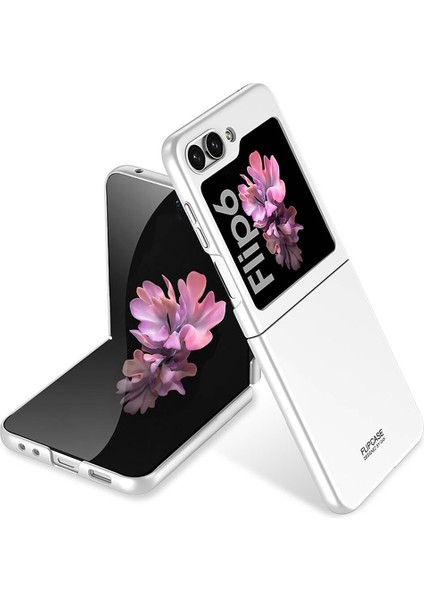 Samsung Galaxy Z Flip 6 Kılıf Zore Sert Kıpta Kapak-Gümüş