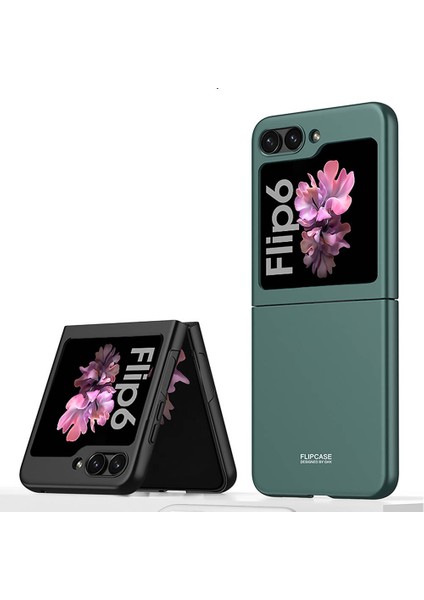 Samsung Galaxy Z Flip 6 Kılıf Zore Sert Kıpta Kapak-Gümüş