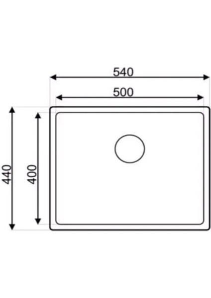 50*40 Paslanmaz Çelik Eviye - OA5040