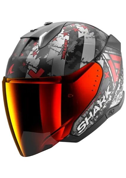 Skwal I3 Jet Hellcat Mat Açık Kask