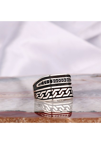 925 Ayar Gümüş Örgü Model Erkek Yüzük modelleri