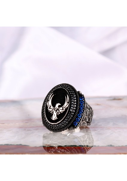 925 Ayar Gümüş Mikro Taşlı Anka Kuşu Model Yüzük fiyatları