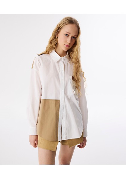 Colorblock Poplin Gömlek TS1250025080082