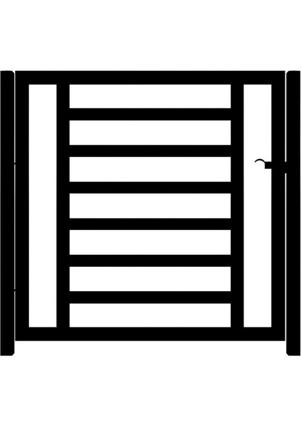 200CM Gri Bahçe Kapısı - D1