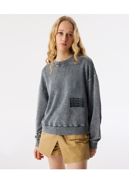 Sloganlı Sweatshırt TS1250091033036