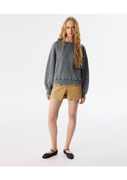 Sloganlı Sweatshırt TS1250091033036