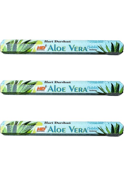 Aloe Vera Çubuk Tütsü - Oda Ortam Kukusu - 20 Adetlik 3 Paket