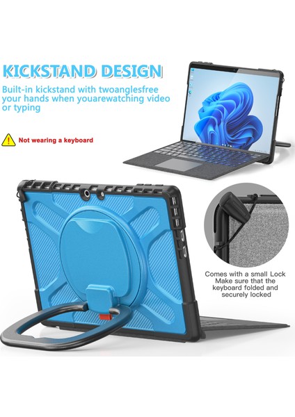 Microsoft Surface Pro 9 Mavi Için Darbeye Dayanıklı Tablet Kılıfı (Yurt Dışından) modelleri