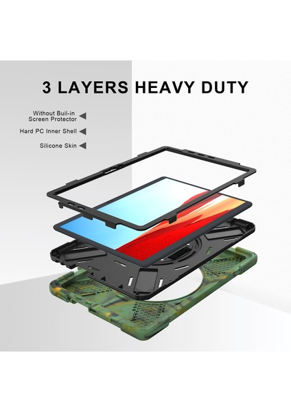 Microsoft Surface Pro x / Pro x 2021 Kamuflajı Için Darbeye Dayanıklı Silikon + Pc Kılıfı (Yurt Dışından) modelleri