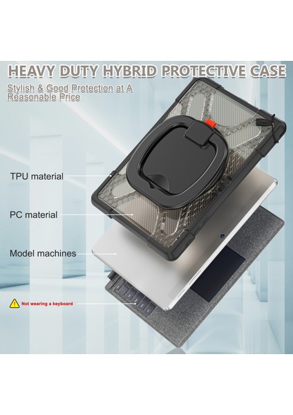 Microsoft Surface Go Için Tpu + Pc Kılıfı 1/2/3 Çay Rengi (Yurt Dışından) fiyatları