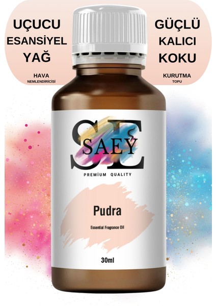Pudra Esansiyel Uçucu Koku Yağ Buhurdanlık Yağı Difüzör Esansı Hobi Esans 30ml