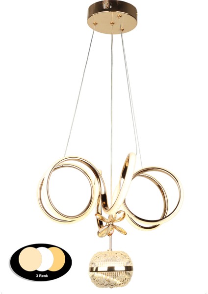 Ella Ledli Avize Gold Kaplama fiyatları