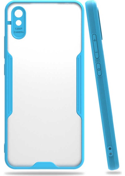 Xiaomi Redmi 9A Kılıf Zore Parfe Kapak-Mavi