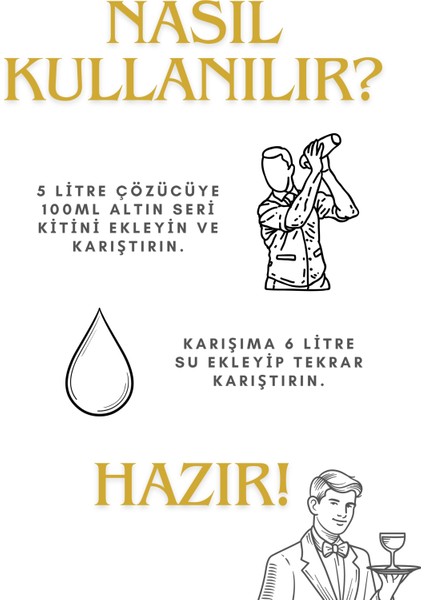 Tekirdağ Altın Seri Rakı Kiti 100ml (5 Litre İçin Uyumludur)