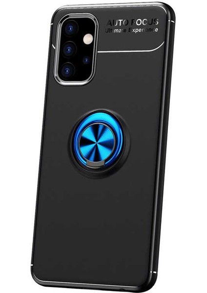 Samsung Galaxy A32 4g Kılıf Zore Ravel Silikon Kapak-Siyah-Mavi