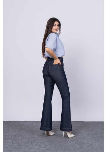 Ön Süs Cepli Düğme Detaylı Denim Likralı Pantolon 30173 indirimleri