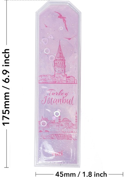 Istanbul Desenli Simli Sulu Kitap Ayracı fırsatları