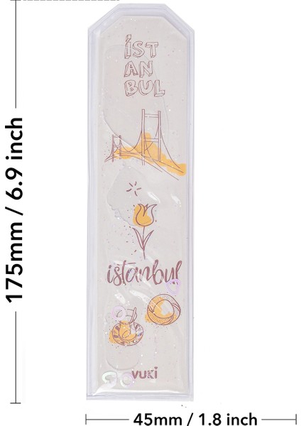 Istanbul Desenli Simli Sulu Kitap Ayracı