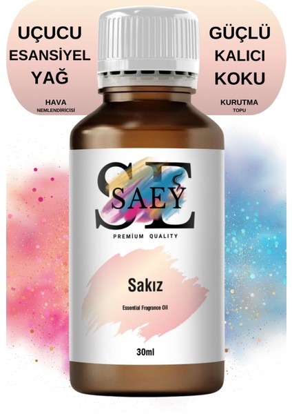 Sakız Esansiyel Uçucu Koku Yağ Buhurdanlık Yağı Difüzör Esansı Hobi Esans 30ml