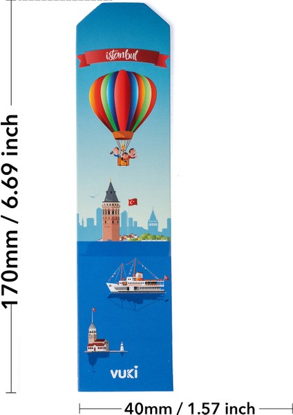 Istanbul Desenli Kağıt Kitap Ayracı