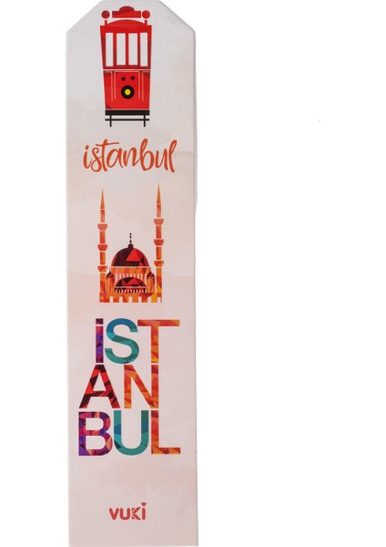 Istanbul Desenli Kağıt Kitap Ayracı