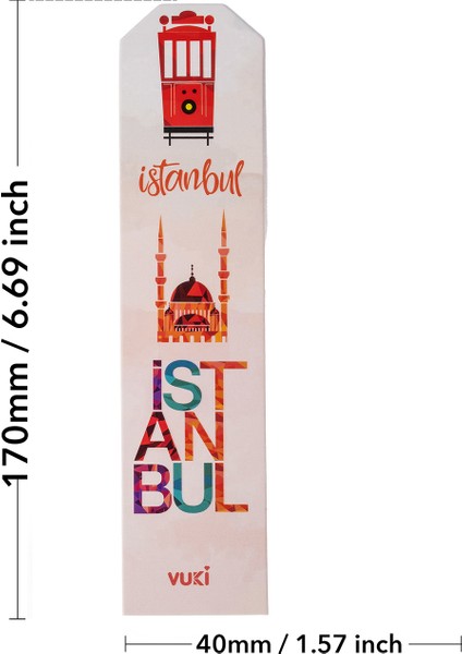 Istanbul Desenli Kağıt Kitap Ayracı fırsatları