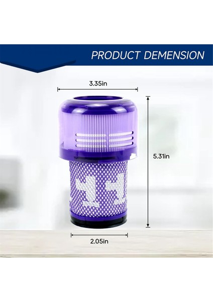 V12 Detect Slim Kablosuz Elektrikli Süpürge Için V12 Filtre Değişimi (Yurt Dışından)