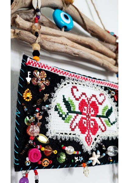 Geleneksel Motiflerle Işlenmiş Duvar, Kapı, Balkon Süsü / 29 x 22 cm Nazarlık fırsatları