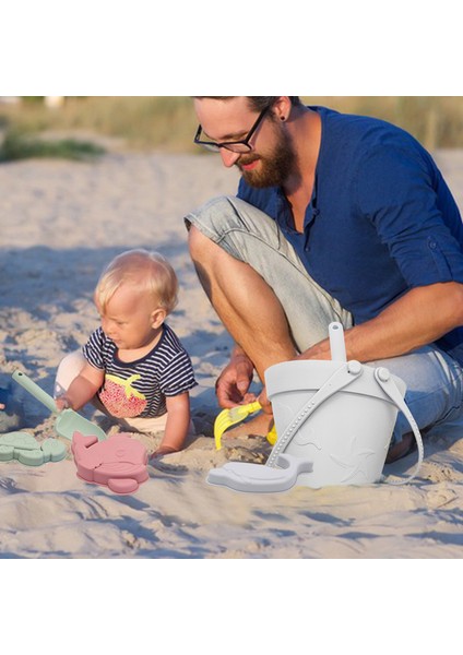 Plajda Ebeveyn-Çocuk Etkileşimi, Suda Oynama Ve Kumu Kazma Için Silikon Plaj Kovası Oyuncağı (Yurt Dışından) fiyatları