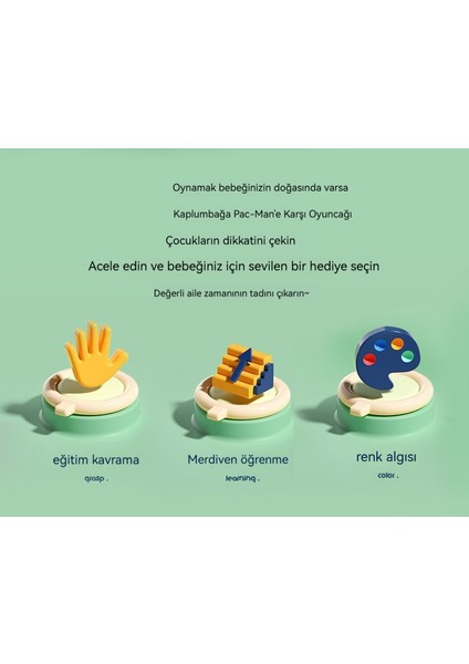 Kaplumbağa Pac-Man Oyuncak Ebeveyn-Çocuk Interaktif Masaüstü Oyunu Eğitici Oyuncak (Yurt Dışından)