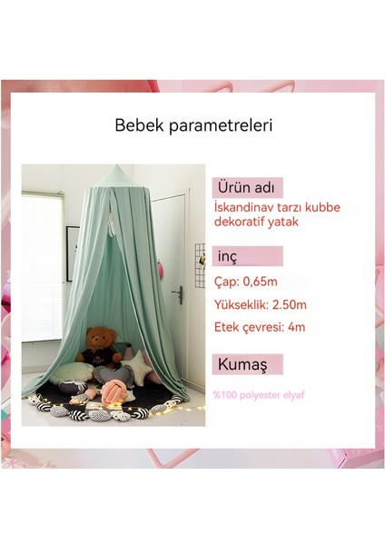 Kubbe Yatak Perdesi Çocuk Cibinlik Ins Tarzı Tavan Oyun Yatağı Ağaç Evi Çadır Yatak Perdesi (Yurt Dışından)