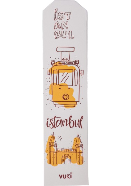 Istanbul Desenli Kağıt Kitap Ayracı
