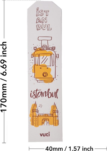 Istanbul Desenli Kağıt Kitap Ayracı