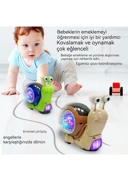 Elektrikli Oyuncak Evrensel Tekerlek Otomatik Engellerden Kaçınma Başını Sallayan Ses Ve Işık Pr无ksiyonu Eğlenceli Küçük Salyangoz (Yurt Dışından) fiyatları